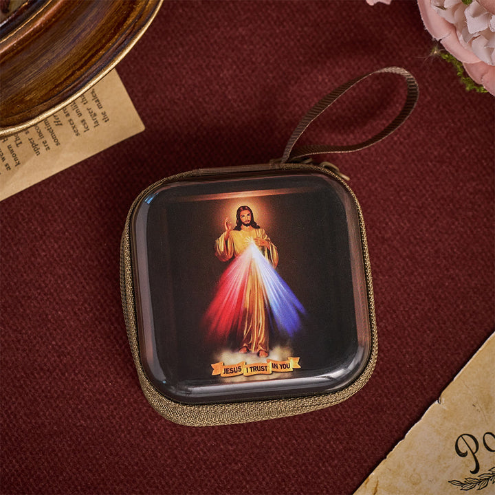 SolaceBeads Divine Mercy Rosary Case With Portable  Wrist Strap: Rooted in Merciful Devotion - image 4