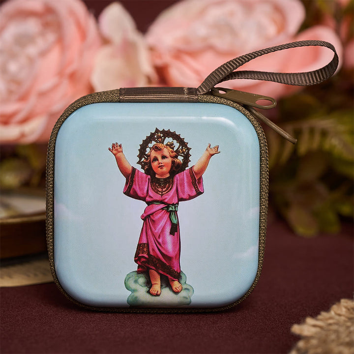 SolaceBeads Infant Jesus of Prague Rosary Case With Portable  Wrist Strap: The Timeless Child Faith - Infant Jesus of Prague - image 0