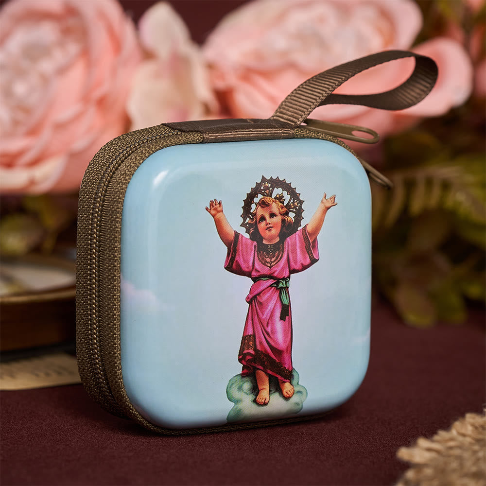 SolaceBeads Infant Jesus of Prague Rosary Case With Portable  Wrist Strap: The Timeless Child Faith - image 2