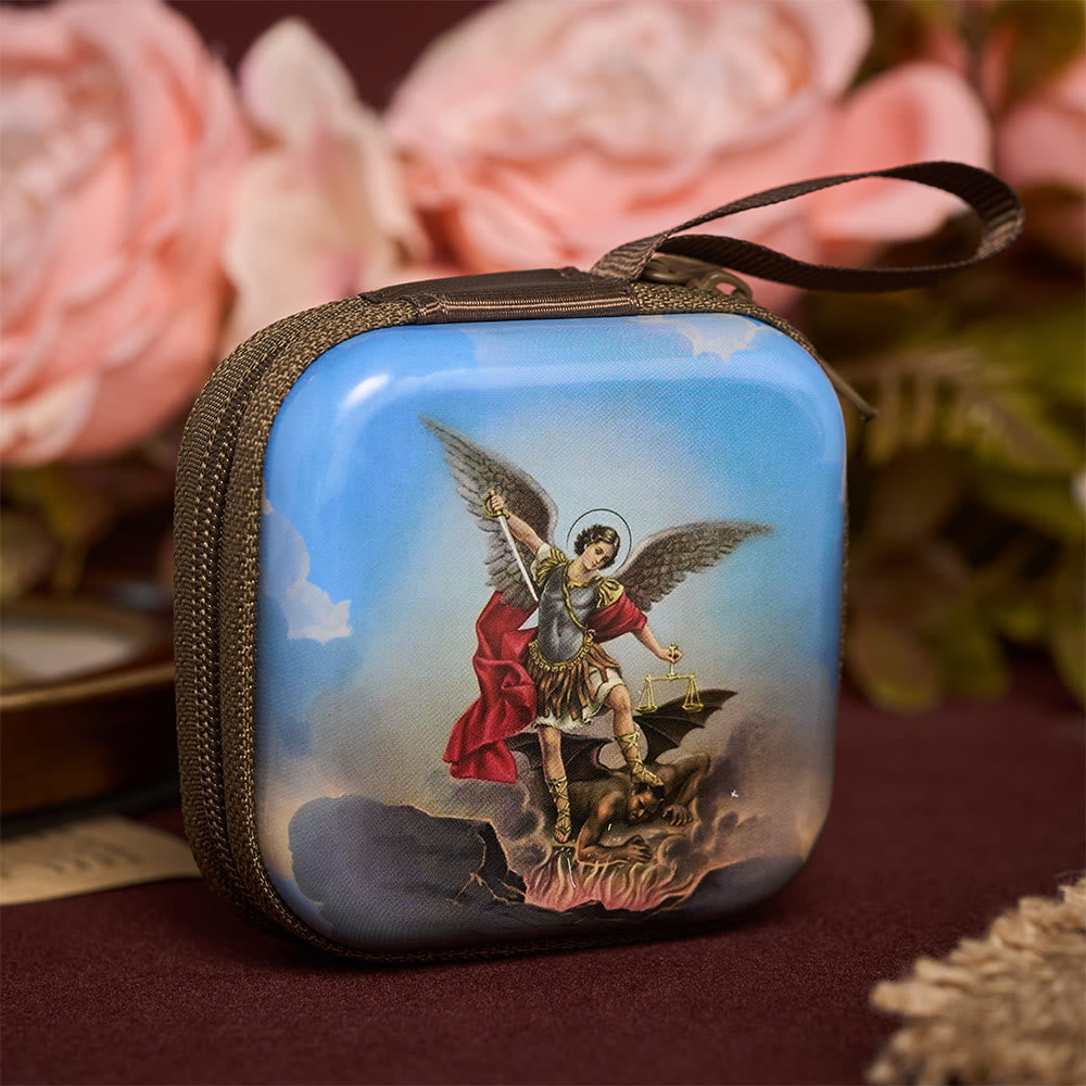 SolaceBeads St. Michael the Archangel Rosary Case &amp; Carry Strap: The Divine Safeguarding Blessing - image 2
