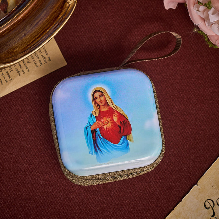 SolaceBeads Immaculate Heart of Mary Rosary Case : Rooted in Mary&