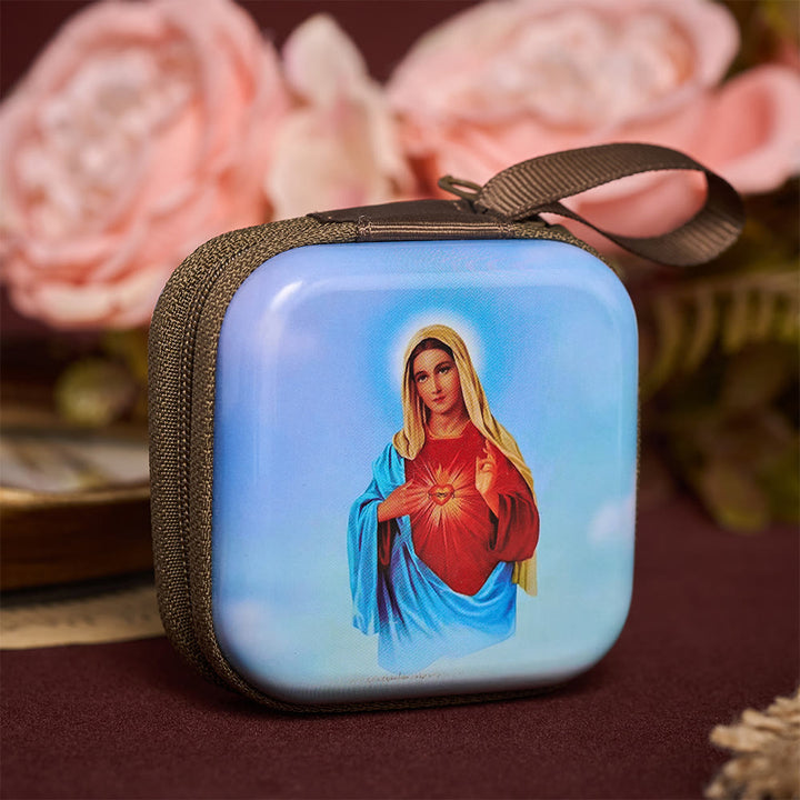 SolaceBeads Immaculate Heart of Mary Rosary Case : Rooted in Mary&