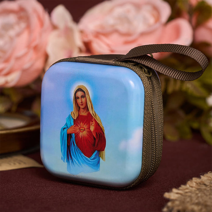 SolaceBeads Immaculate Heart of Mary Rosary Case : Rooted in Mary&