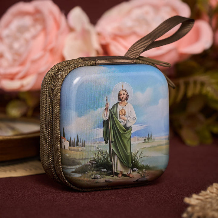 Solacebeads St. Jude Thaddeus Rosary Case With Wrist Strap: The Hopeful Deliverance Devotion - image 2