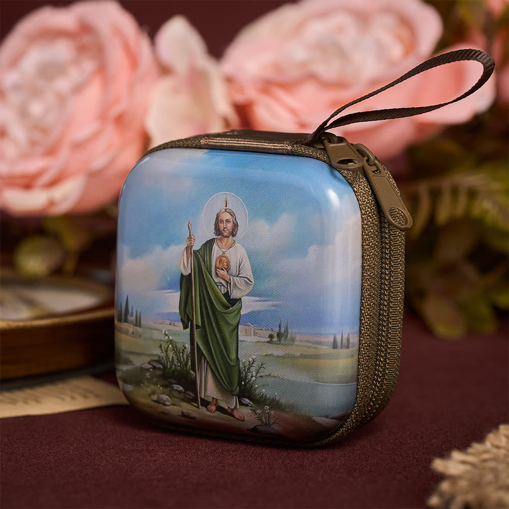 Solacebeads St. Jude Thaddeus Rosary Case With Wrist Strap: The Hopeful Deliverance Devotion - image 3
