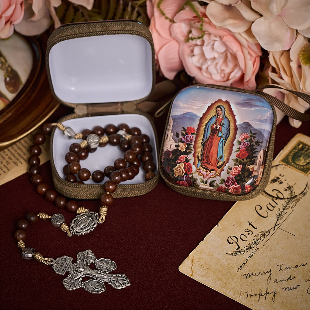 Solacebeads Our Lady Of Guadalupe Rosary Case With Carry Strap: The Gracious Intercessory Blessing - image 2