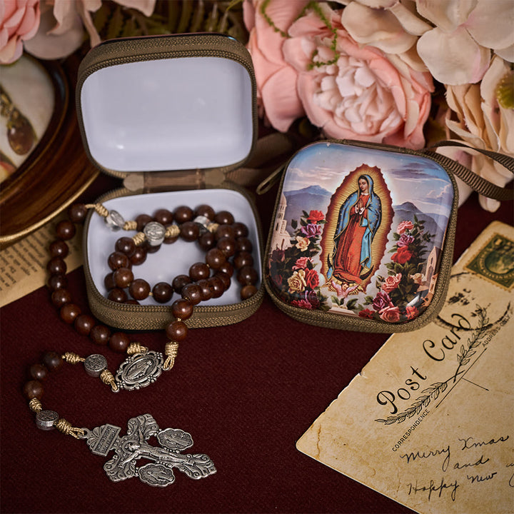 Solacebeads Our Lady Of Guadalupe Rosary Case With Carry Strap: The Gracious Intercessory Blessing - image 2