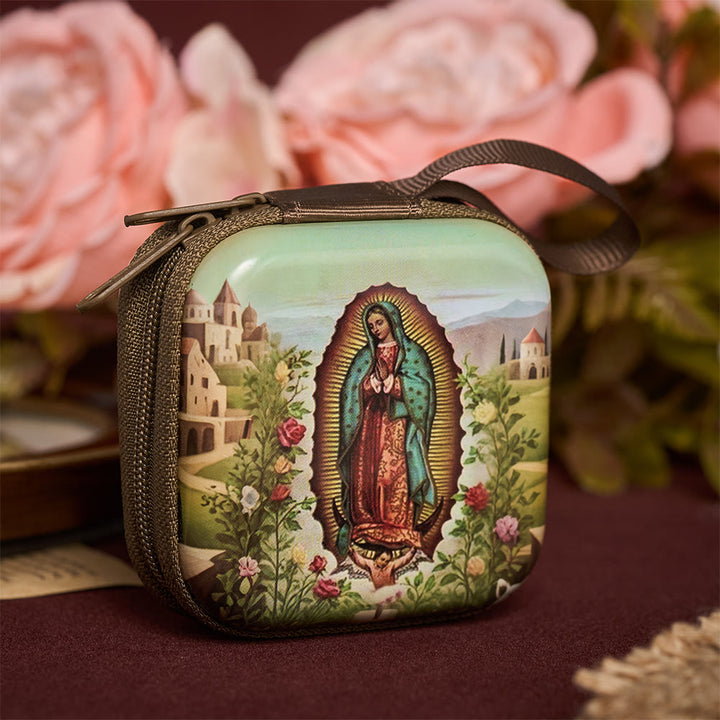 Solacebeads Our Lady Of Guadalupe Rosary Case With Carry Strap: The Gracious Intercessory Blessing - image 6