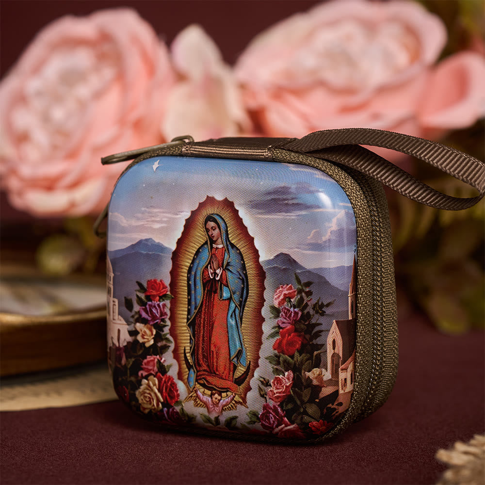 Solacebeads Our Lady Of Guadalupe Rosary Case With Carry Strap: The Gracious Intercessory Blessing - image 5