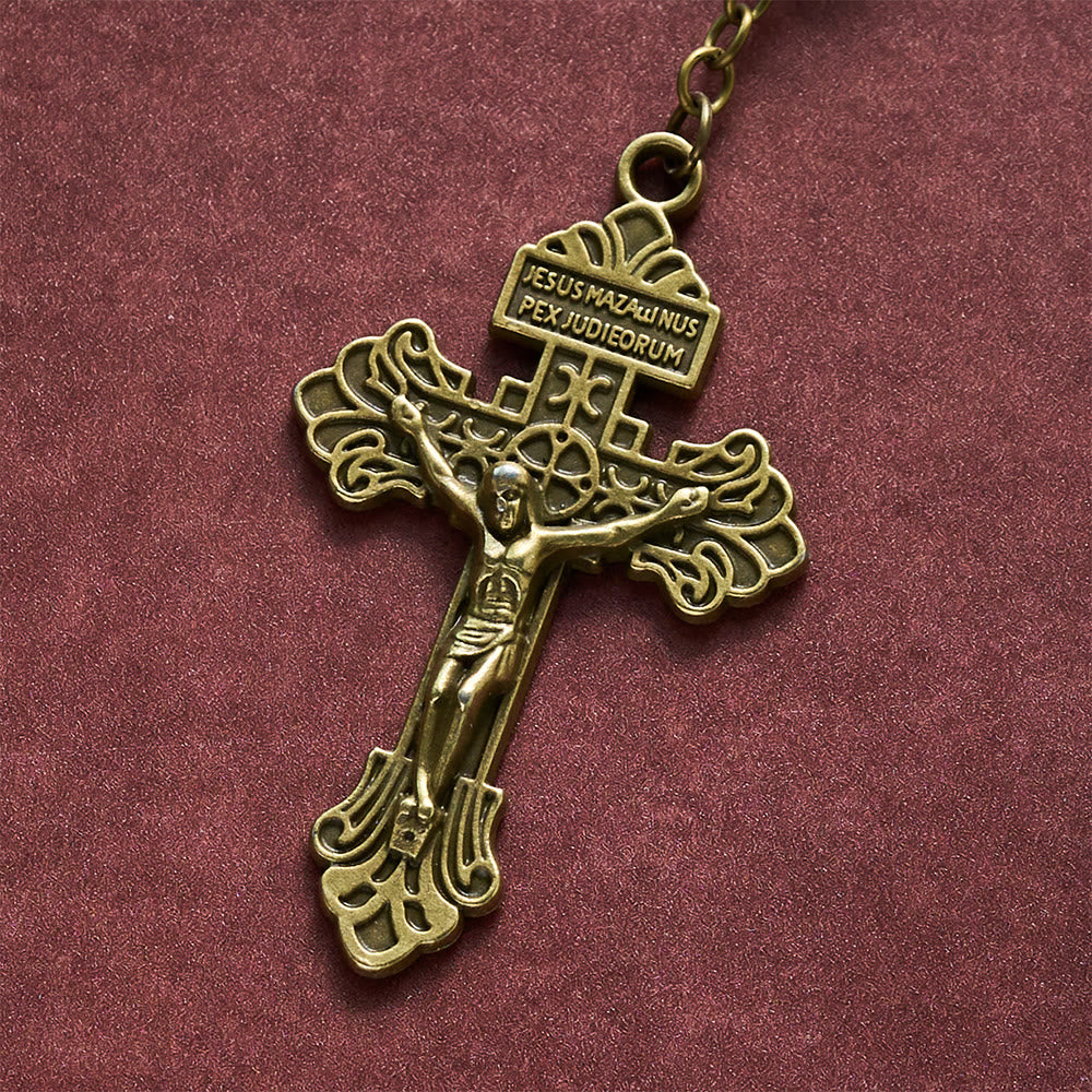 SolaceBeads Car &amp; Bag Rosary, Bronze Beads, St.Michael Medal: Guardian Travel Blessing - image 6