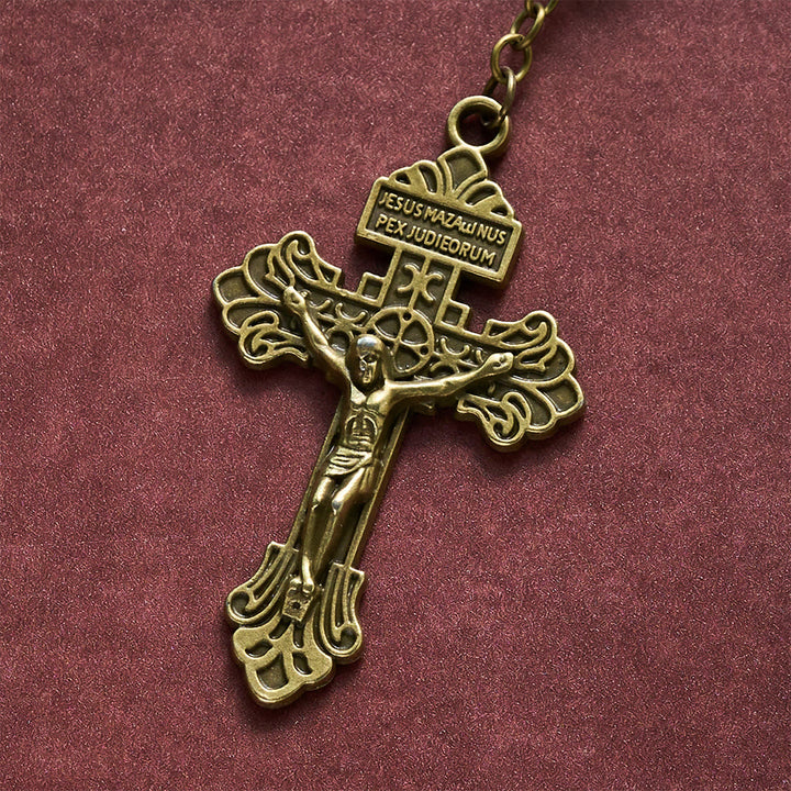 SolaceBeads Car &amp; Bag Rosary, Bronze Beads, St.Michael Medal: Guardian Travel Blessing - image 6