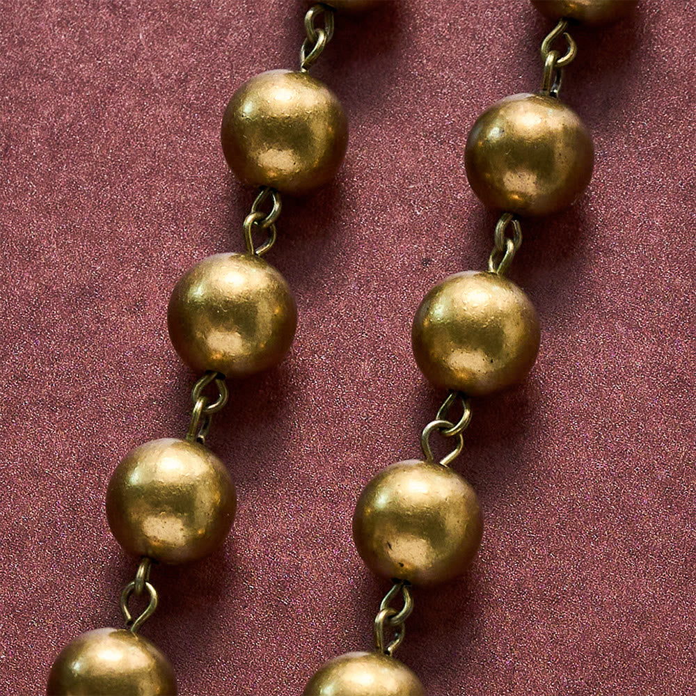 SolaceBeads Car &amp; Bag Rosary, Bronze Beads, St.Michael Medal: Guardian Travel Blessing - image 4