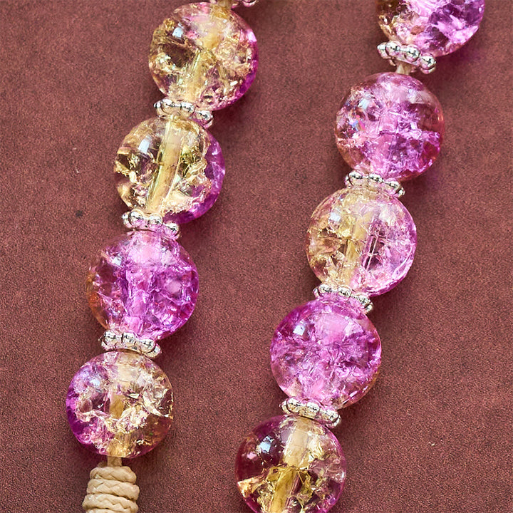 SolaceBeads Car &amp; Bag Rosary, Purple Glass &amp; Rose Accents, Guadalupe Medal: Safe Travel Blessing. - image 4