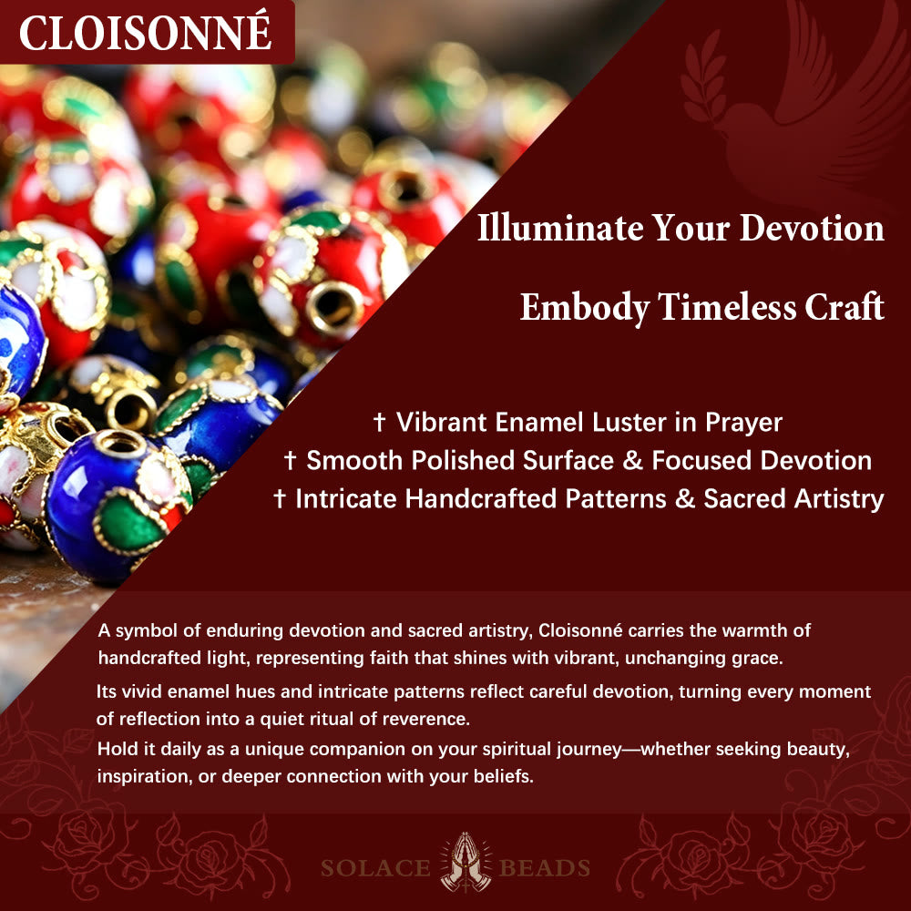 SolaceBeads Black Cloisonné St. Benedict Rosary Chaplet: Shield of Protection - image 6