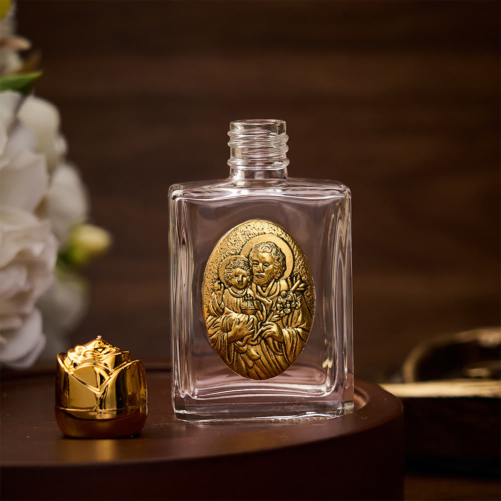 Solacebeads St. Joseph with Infant Jesus Holy Bottle: Blessed by Joseph&