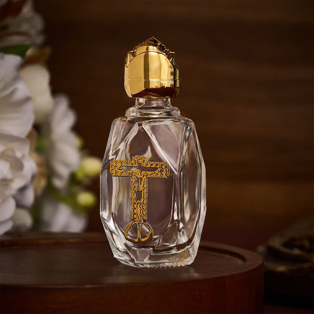 Solacebeads Polygon Classic  Crucifix Holy Bottle: Blessed By Jesus Redemptive Forgiving Grace - image 2