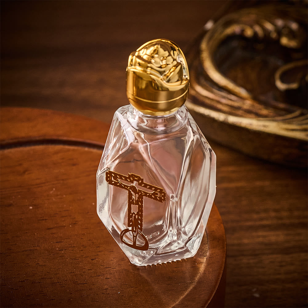 Solacebeads Polygon Classic  Crucifix Holy Bottle: Blessed By Jesus Redemptive Forgiving Grace - image 3