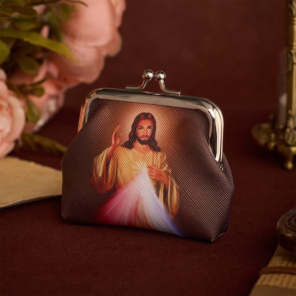 Solacebeads Fabric Divine Mercy Rosary Case With Kiss-lock Clasp: Infused With The Comforting Faith - image 4