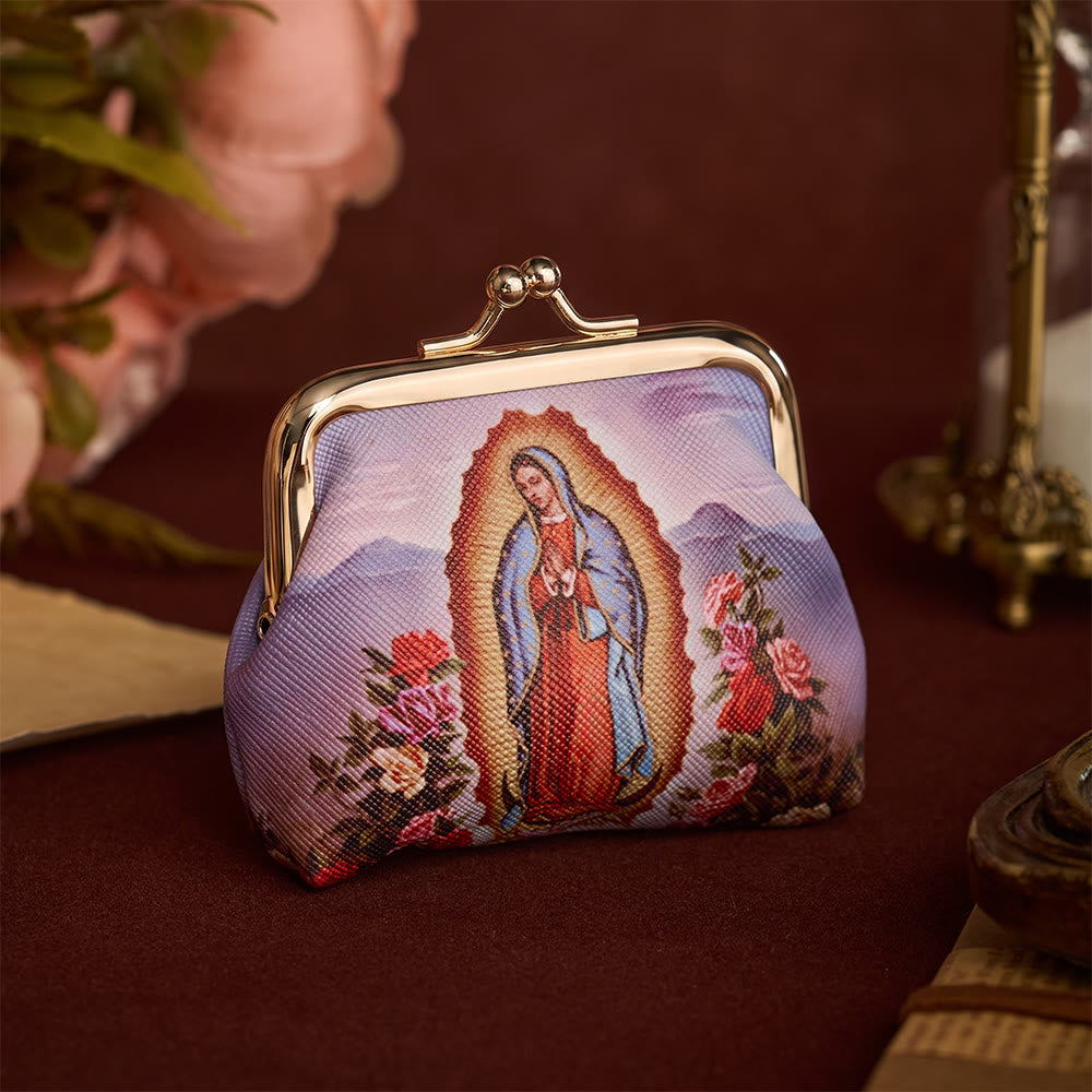 Solacebeads Our Lady of Guadalupe Fabric Rosary Case With Kiss-lock Clasp: Infused With The Devotion - image 3