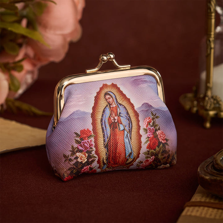 Solacebeads Our Lady of Guadalupe Fabric Rosary Case With Kiss-lock Clasp: Infused With The Devotion - image 3