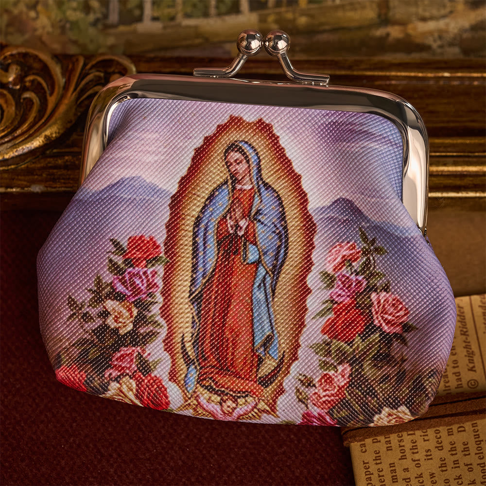 Solacebeads Our Lady of Guadalupe Fabric Rosary Case With Kiss-lock Clasp: Infused With The Devotion - image 2