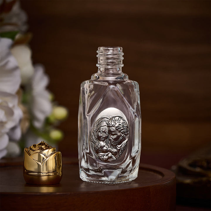 Solacebeads Holy Family Polygon Glass Holy Bottle: Blessed By Harmonious Sheltering Grace - image 1
