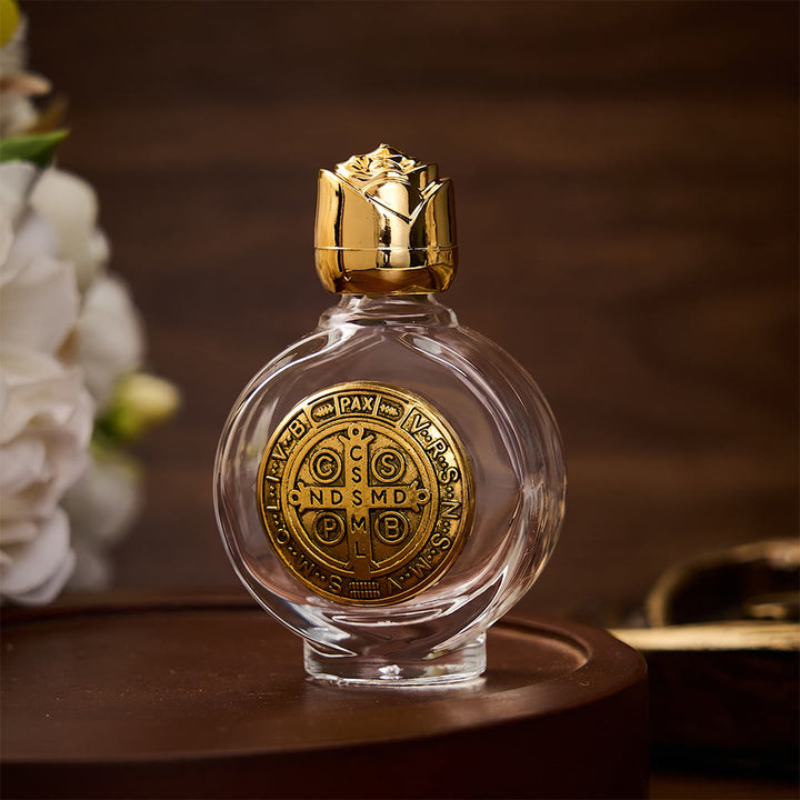 SolaceBeads St. Benedict Holy Bottle, Square &amp; Round Glass Vials, Protective Medal: Sacred Blessing Vessel - image 7