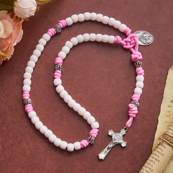 Solacebeads St. Thérèse Soft White Artistic Rosary With Silver Crucifix: The Timeless Devout Faith - image 8