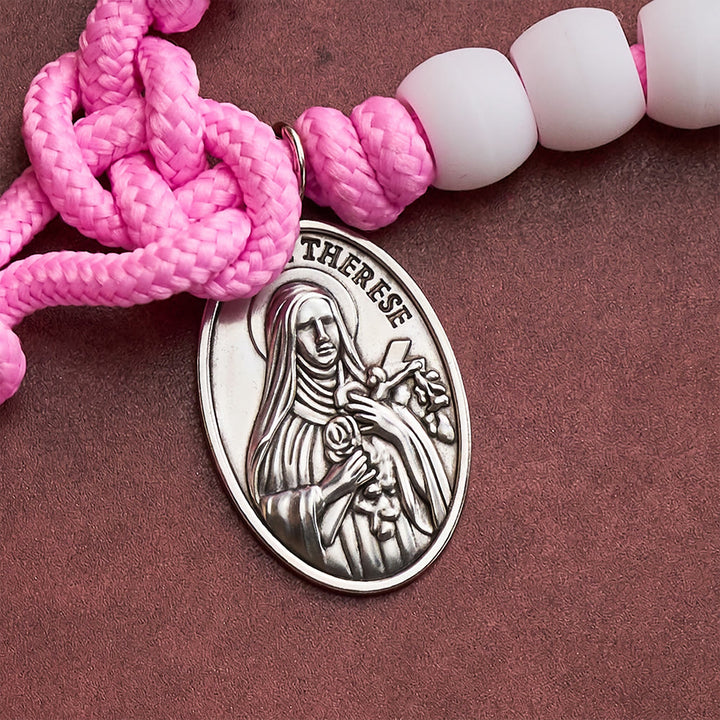 Solacebeads St. Thérèse Soft White Artistic Rosary With Silver Crucifix: The Timeless Devout Faith - image 3