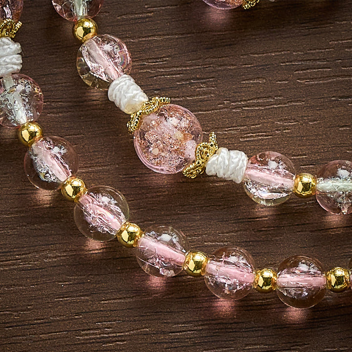 SolaceBeads Pink Crackle Glass Rosary with Ornate Crucifix: Designed for gentle Guadalupe devotions - image 2