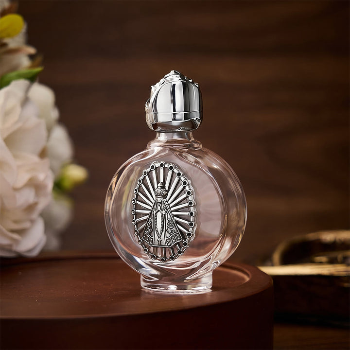 SolaceBeads Our Lady Holy Bottle, Square &amp; Round Glass Vials, Marian Emblem: Blessed Devotion Vessel - image 16