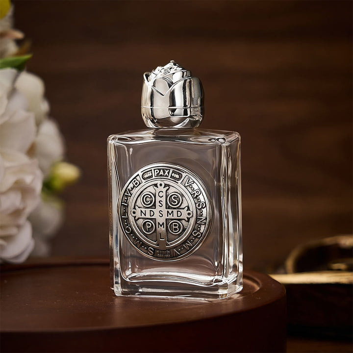 SolaceBeads St. Benedict Holy Bottle, Square &amp; Round Glass Vials, Protective Medal: Sacred Blessing Vessel - image 12