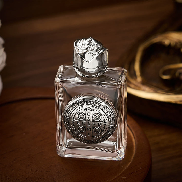 SolaceBeads St. Benedict Holy Bottle, Square &amp; Round Glass Vials, Protective Medal: Sacred Blessing Vessel - image 13