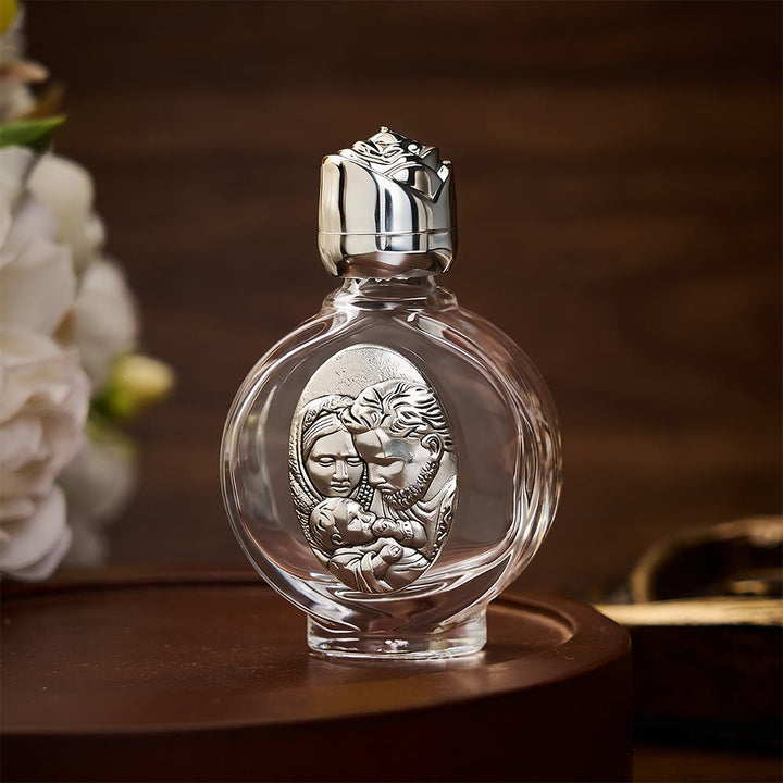 Solacebeads Holy Family Holy Bottle: Blessed By The Sacred Harmonious Grace Of The Holy Family - Round Silver - image 13