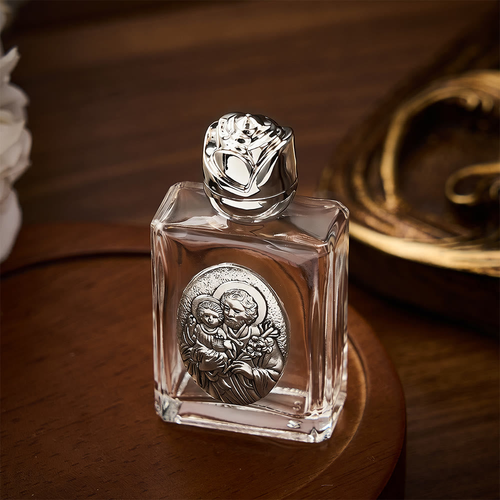 Solacebeads St. Joseph with Infant Jesus Holy Bottle: Blessed by Joseph&