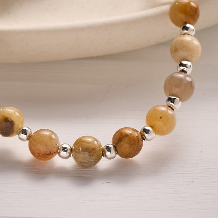 SolaceBeads Transparent Tourmaline Bead Keychain with Crucifix &amp; Mary Charms: Pure Radiance for Your Daily - image 2