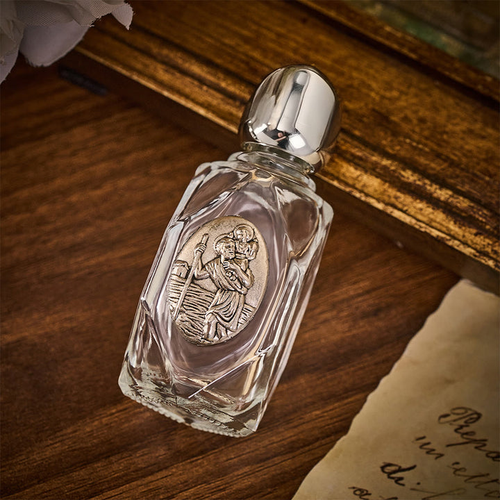 Solacebeads St. Christopher Polygon Glass Holy Bottle: Designed For Travel Blessings  - image 9
