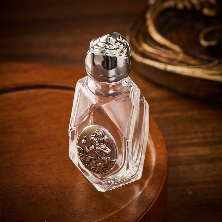 Solacebeads St. Christopher Polygon Glass Holy Bottle: Designed For Travel Blessings  - image 8