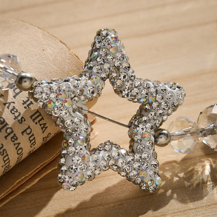 SolaceBeads Silver Clear Crystal Beaded Phone Charm: Blessed by the starlight grace of faith - image 5