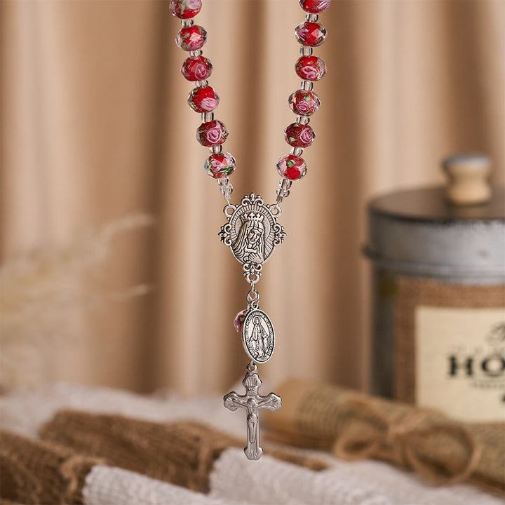 SolaceBeads Floral Glass Portable Amulet, Dual Religious Charms: Steadfast Devotion Blessing - image 6