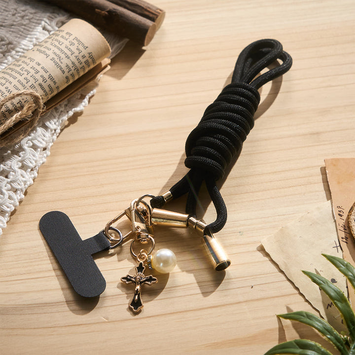Solacebeads Adjustable Braided Crossbody Phone Charm &amp; Dainty Enamel Cross: Woven With Sacred Warmth - image 21