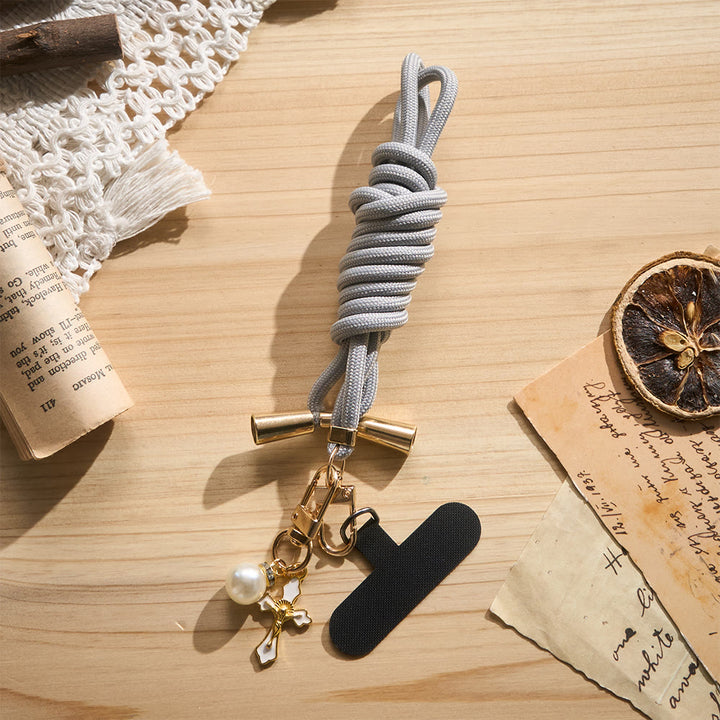 Solacebeads Adjustable Braided Crossbody Phone Charm &amp; Dainty Enamel Cross: Woven With Sacred Warmth - image 28