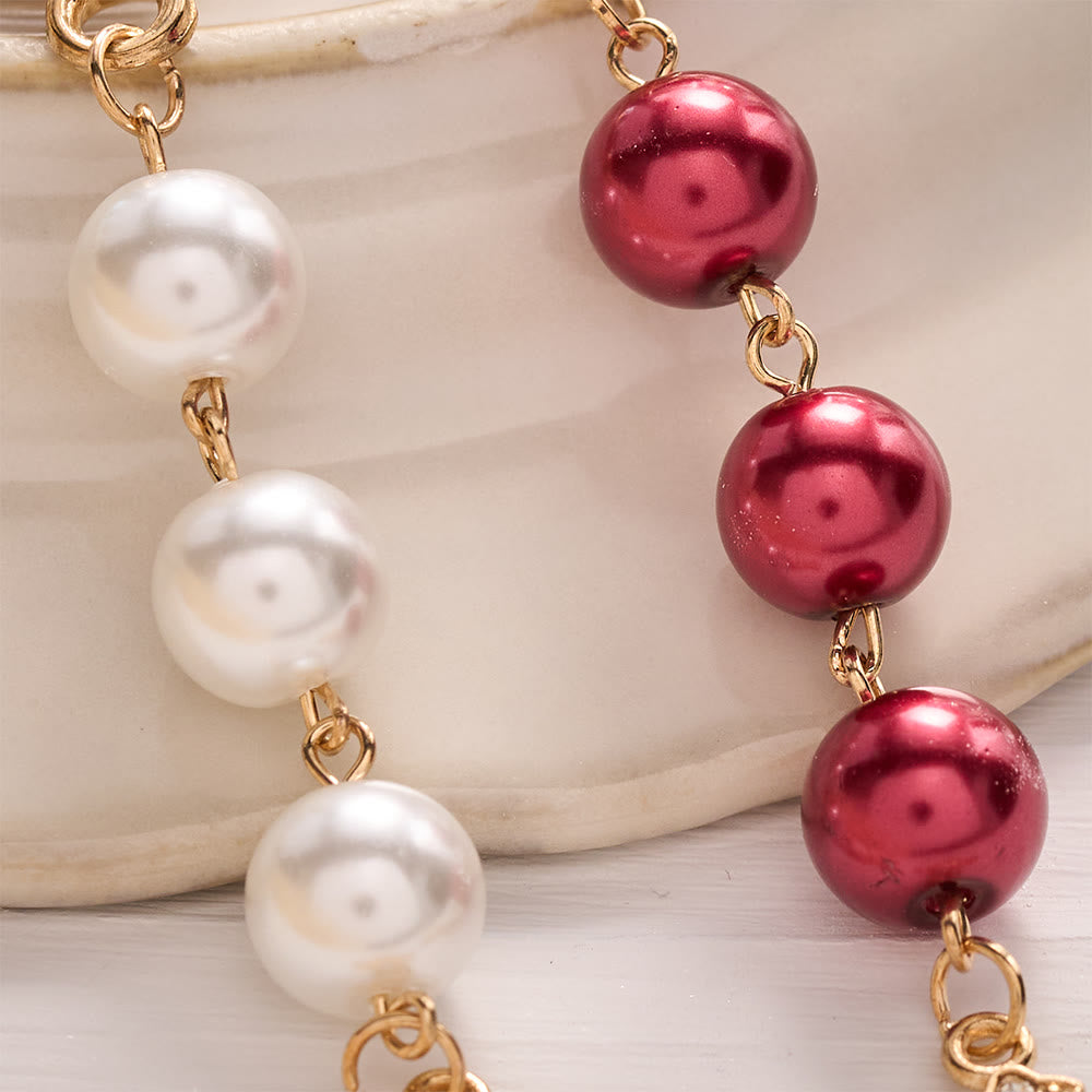 SolaceBeads Pearl Keychain, Gold Rhinestone Cross: Carry Gentle Divine Grace - image 7