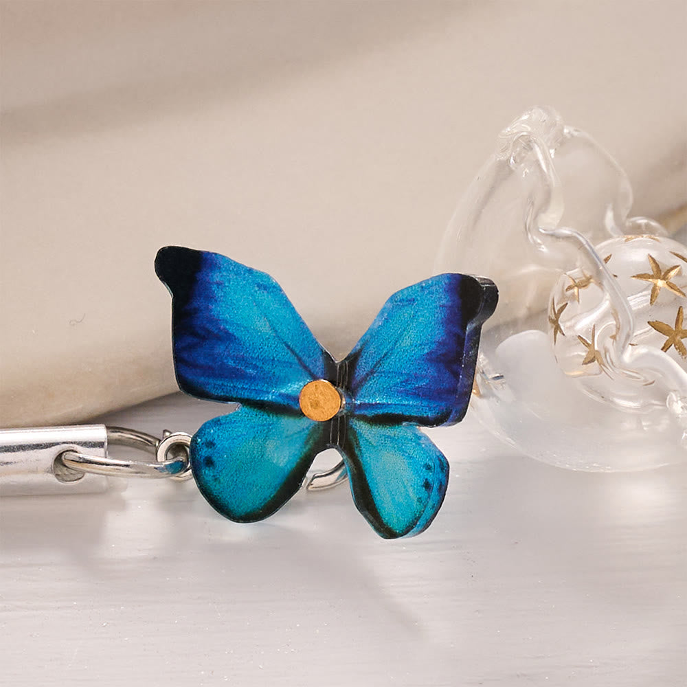 SolaceBeads Butterfly Floral Bag &amp; Phone Charm, Crystal Cross: Hopeful Blessed Light - image 2