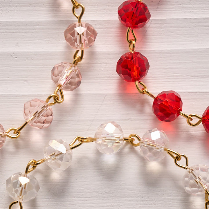 SolaceBeads Crystal Car Rosary, Assorted Colors, Guadalupe Medal: Faith Protection - image 1