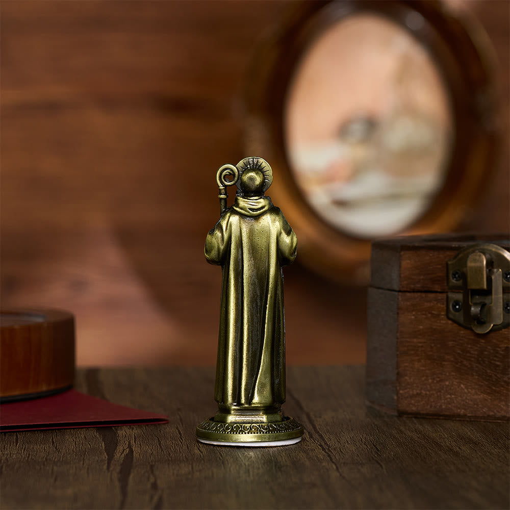 SolaceBeads St. Benedict Mini Alloy Prayer Statue: The firm protection Brought by Benedict - image 5