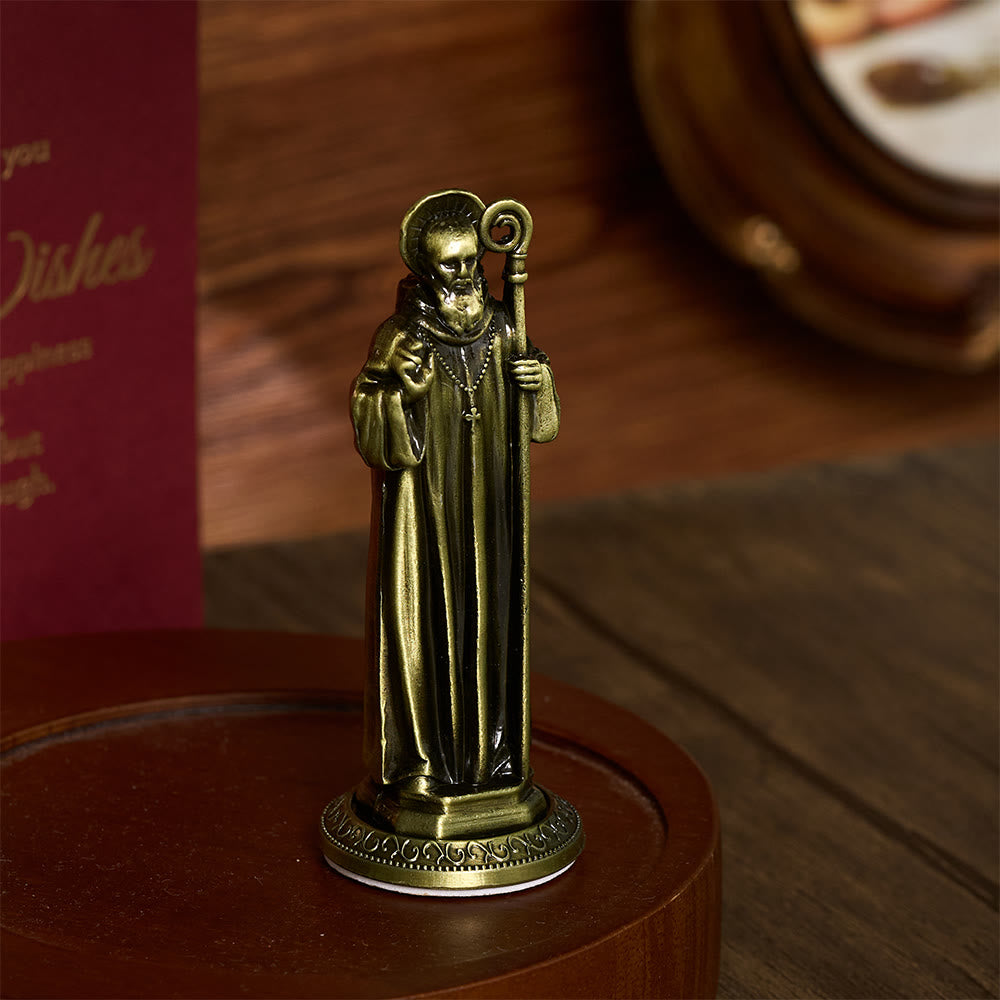 SolaceBeads St. Benedict Mini Alloy Prayer Statue: The firm protection Brought by Benedict - image 3