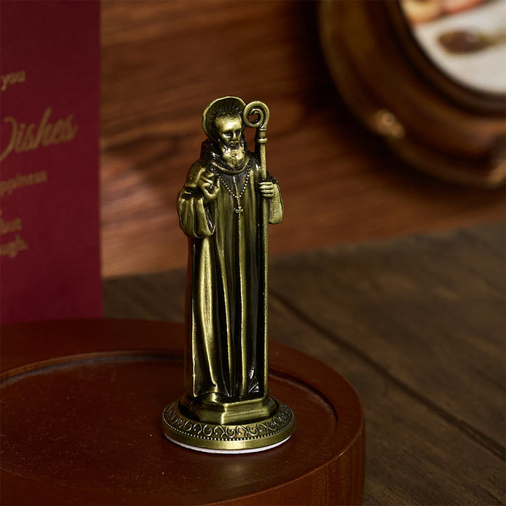 SolaceBeads St. Benedict Mini Alloy Prayer Statue: The firm protection Brought by Benedict - image 3