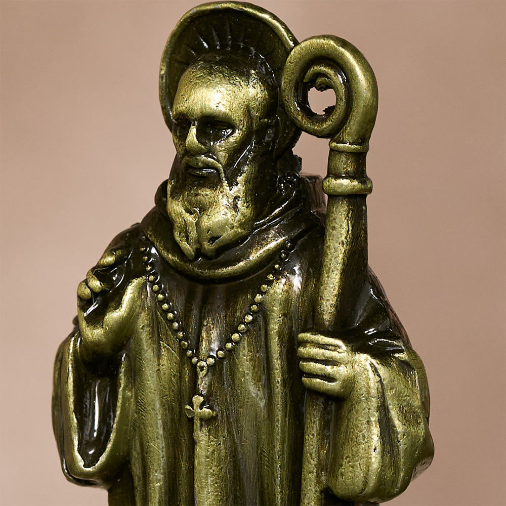 SolaceBeads St. Benedict Mini Alloy Prayer Statue: The firm protection Brought by Benedict - image 7