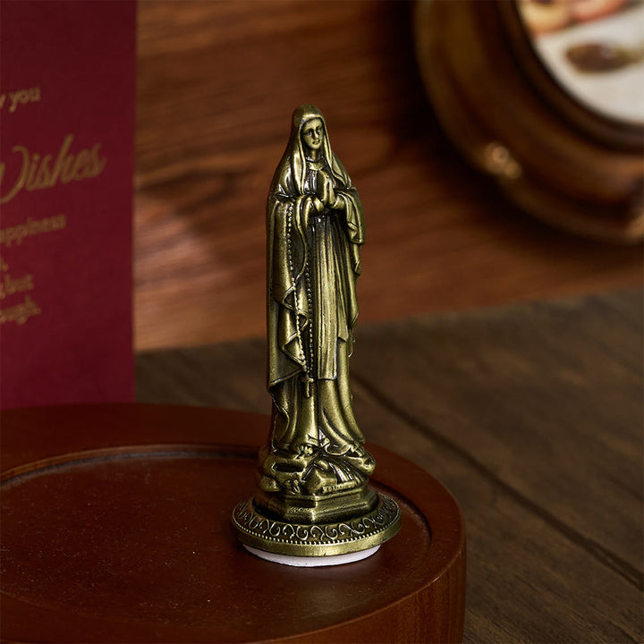 SolaceBeads Our Lady of Lourdes Prayer Statue, Sacred Devotion Desktop Figurine - image 6